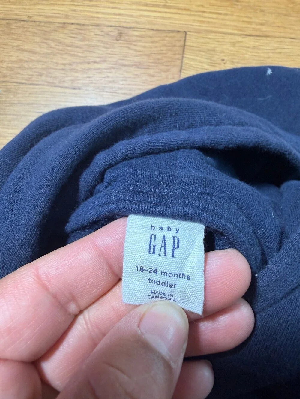 Baby Gap Navy and Yellow Classic Hoodie Pullover Size 18-24